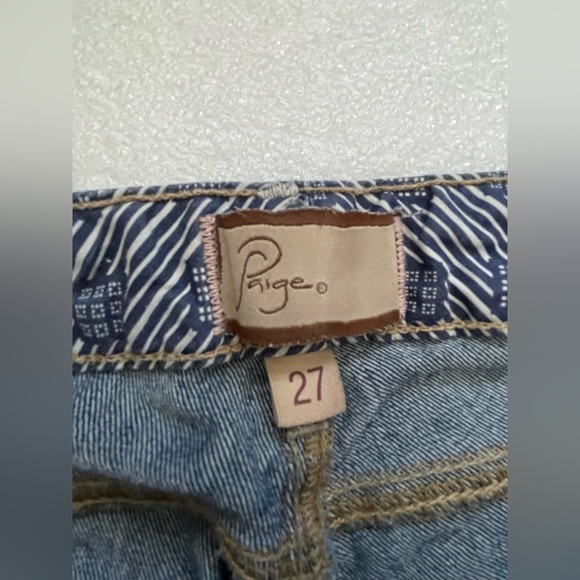 Paige Women’s Blue jeans size 27 Roxie Crop Medium  wash - Picture 4 of 8